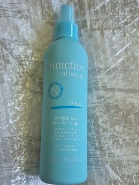 New! Function of Beauty Blue Styling Straight Hair Blowout Mist